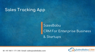 Sales Tracking App