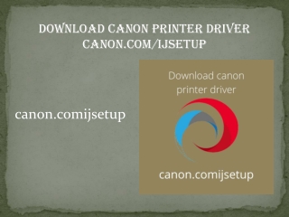 Canon.com/ijsetup | Printer Setup | www.canon.com/ijsetup