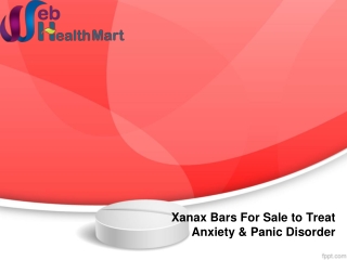 Xanax Bars For Sale to Treat Anxiety & Panic Disorder