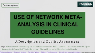 Use of Network Meta-Analysis in Clinical Guidelines - Scientific Research