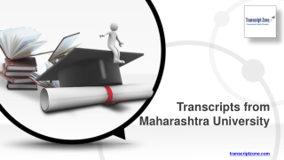 Transcripts from Maharashtra University