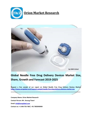 Global Needle-Free Drug Delivery Devices Market Size, Industry Trends, Leading Players, Market Share and Forecast 2019-2