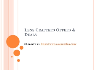 Lenscrafters Coupons and Promo Codes