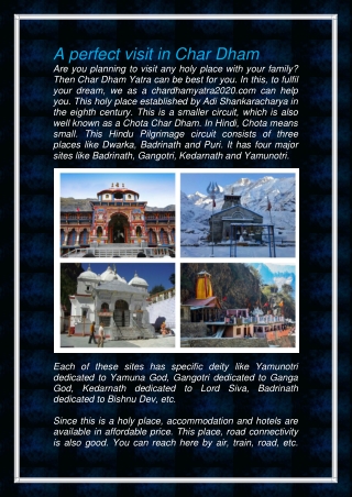 A perfect visit in Char Dham
