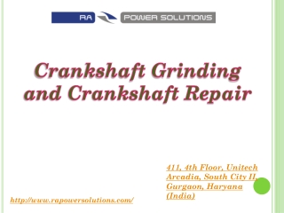 Crankshaft Grinding Services and Repair of Crankshaft