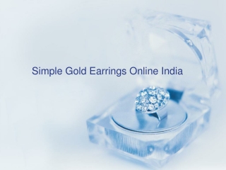 Simple Gold Earrings Online India