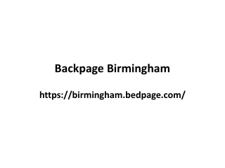 Backpage Birmingham