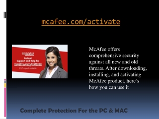 McAfee.com/Activate - Activate McAfee, McAfee Product Key