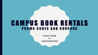 Campus Book Rentals Deals and Promo Code