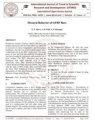 Flexural Behaviour of GFRP Bars