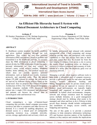 An Efficient File Hierarchy based E System with Clinical Document Architecture in Cloud Computing