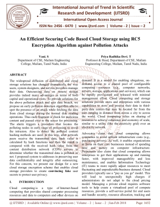 An Efficient Securing Code Based Cloud Storage using RC5 Encryption Algorithm against Pollution Attacks