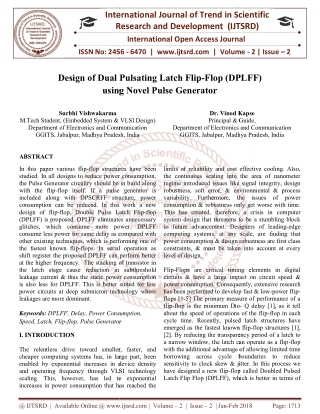 Design of Dual Pulsating Latch Flip Flop DPLFF using Novel Pulse Generator