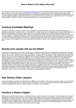 How to Choose Civil Rights Lawyer?