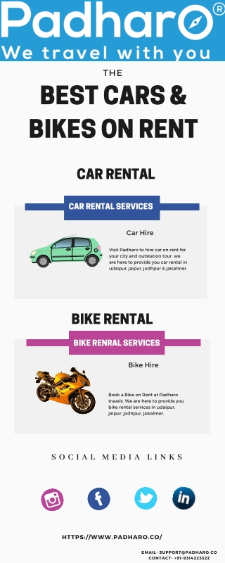 The Best Cars & Bikes on Rent