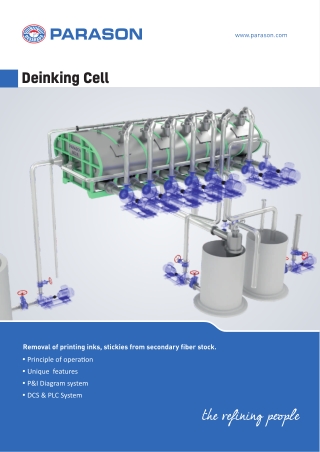 Best Deinking Cell System for Removal of Inks and Stains from the Paper Pulp