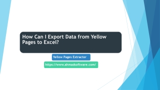 How Can I Export Data from Yellow Pages to Excel?