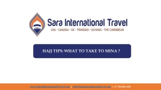 Hajj Tips: What to Take to Mina - Sara International Travel