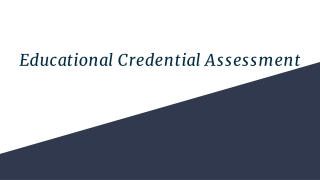 Educational Credential Assessment