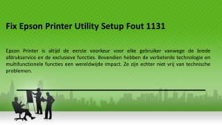 Fix Epson Printer Utility Setup Fout 1131