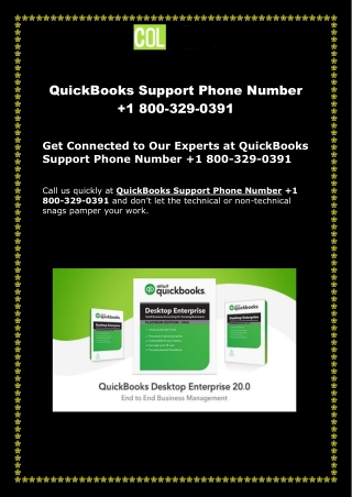 QuickBooks Support Phone Number 1 800-329-0391