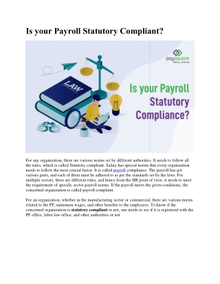 Is your Payroll Statutory Compliant?