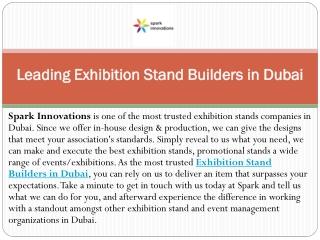 Leading Exhibition Stand Builders in Dubai