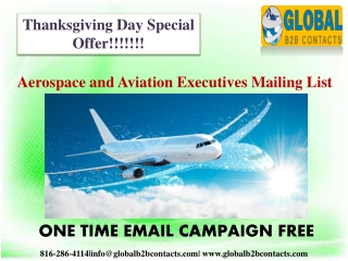 Aerospace and Aviation Executives Mailing List