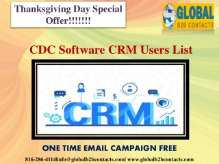 CDC Software CRM Users List