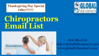Chiropractors Email List