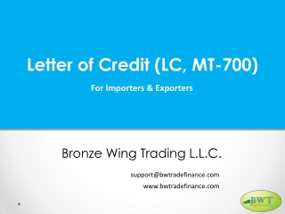 Letter of Credit (LC - MT700)