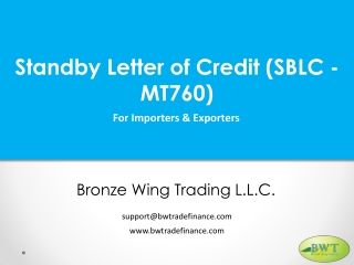 Standby Letter of Credit (SBLC - MT760)