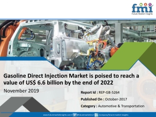 Gasoline Direct Injection (GDI) Market to be Influenced by Growing End-use Adoption