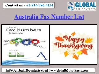 Australia Fax Number List