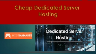 Cheap Dedicated Server Hosting