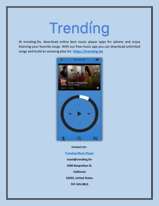 download music free online - Trending Music Player