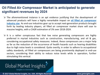 Oil Filled Air Compressor Market to witness massive growth by 2024