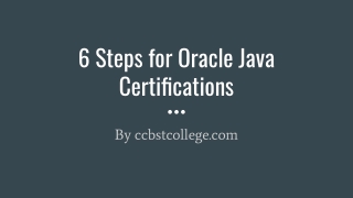6 Steps for Oracle Java Certifications