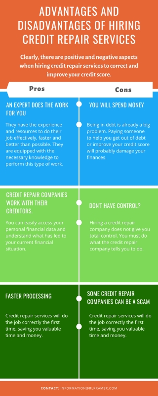 Advantages and Disadvantages of Hiring Credit Repair Services