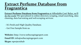 Extract Perfume Database from Fragrantica