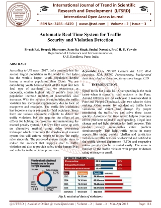 Automatic Real Time System for Traffic Security and Violation Detection