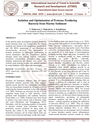 Isolation and Optimization of Protease Producing Bacteria from Marine Sediment