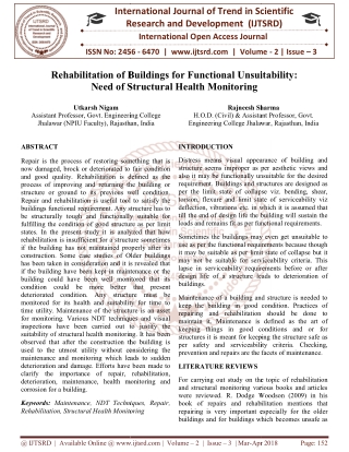 Rehabilitation of Buildings for Functional Unsuitability Need of Structural Health Monitoring