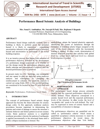 Performance Based Seismic Analysis of Buildings