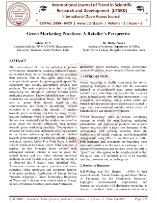 Green Marketing Practices A Retailer's Perspective