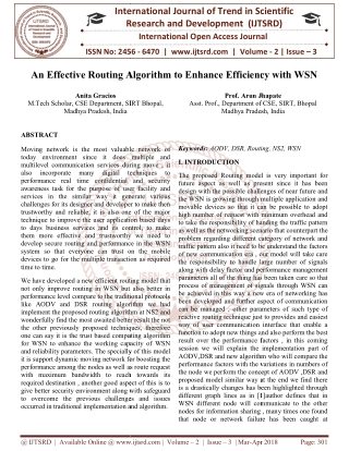 An Effective Routing Algorithm to Enhance Efficiency with WSN