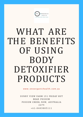 Why it is important to use body detoxifier products?