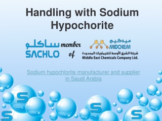 Sodium hypochlorite - thinks to remember