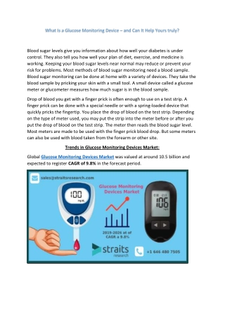 Glucose Monitoring Devices Market