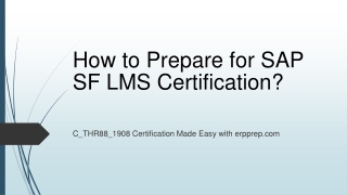 Latest Questions answers and Preparation Tips for SAP SF LMS Certification Exam